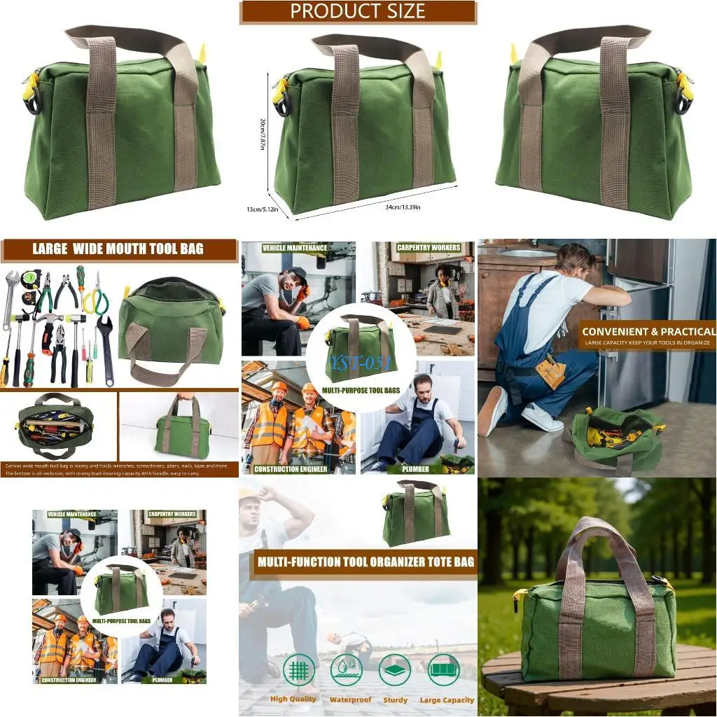 

E15A Industrial Tool Carriers Bag Canvas Fabric For Plumbing Electrical Equipment