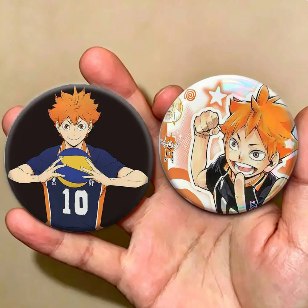 Haikyu Character Shoyo Hinata  Badges Creative Tinplate Button PinsBrooch Badge Clothes Backpack