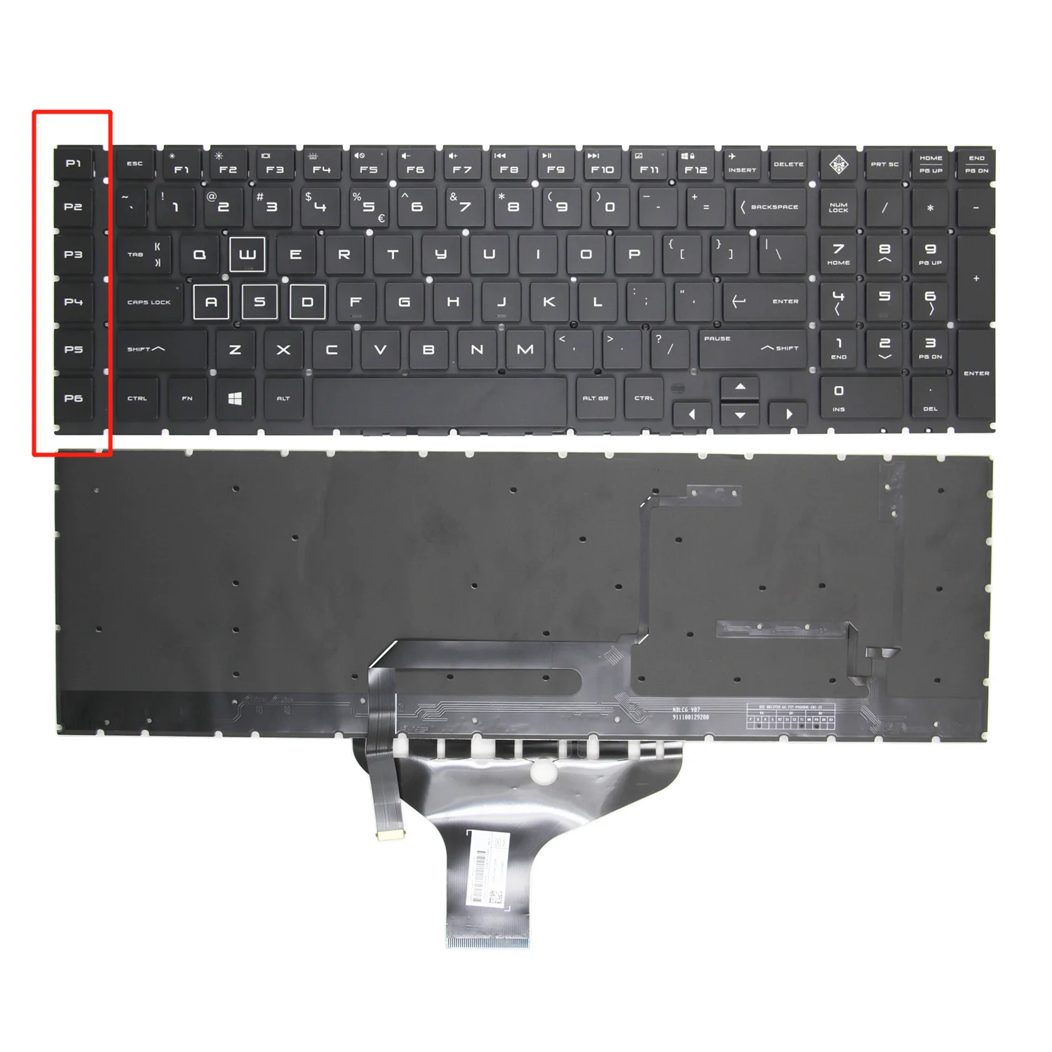 

New US Russian Keyboard For HP OMEN 17CB 17-CB 17-cb1000 17-cb0000 17t-cb000 With RBG Red Backlit English RU