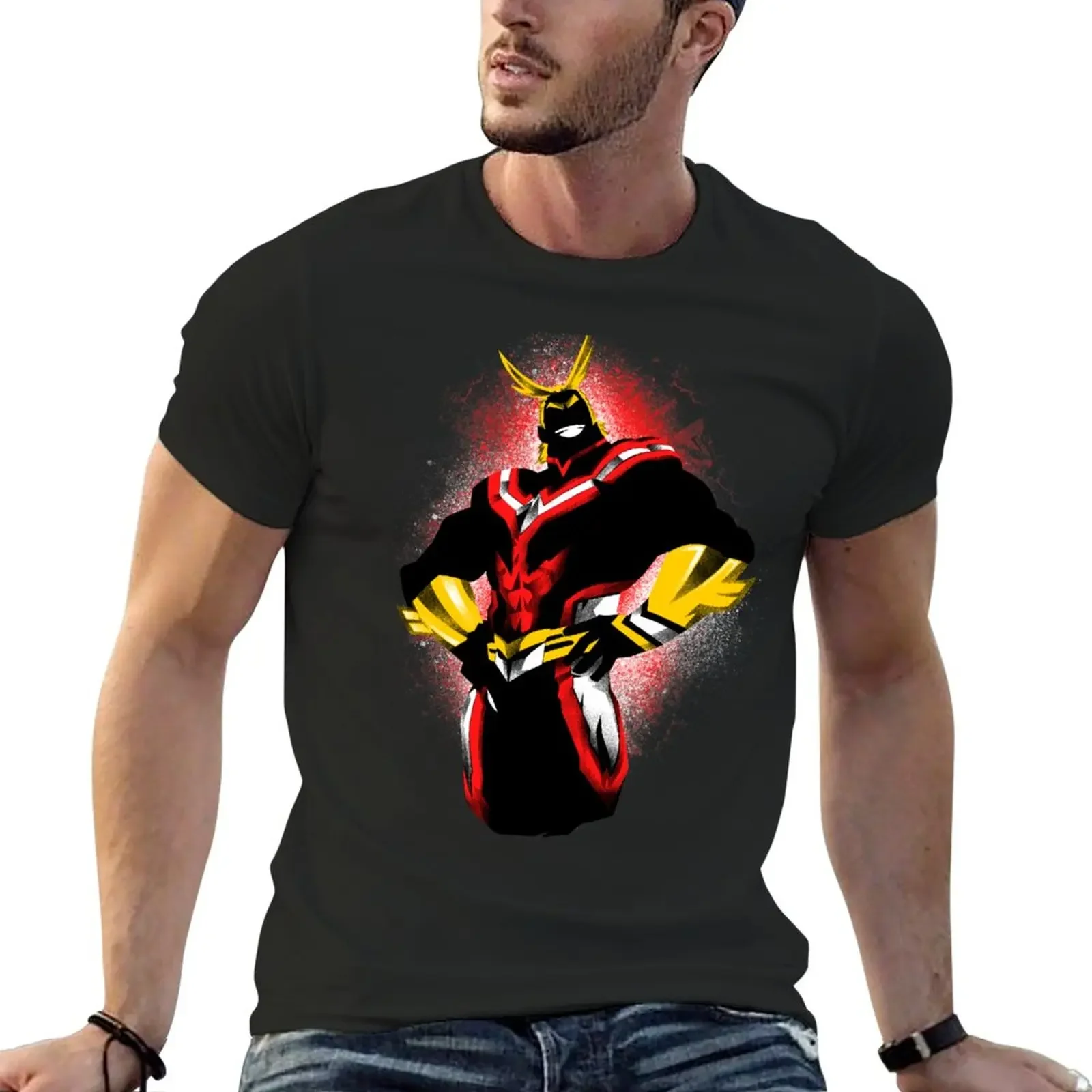 New AllMight - Dark T-Shirt Oversized t-shirt t shirt man black t-shirts for men