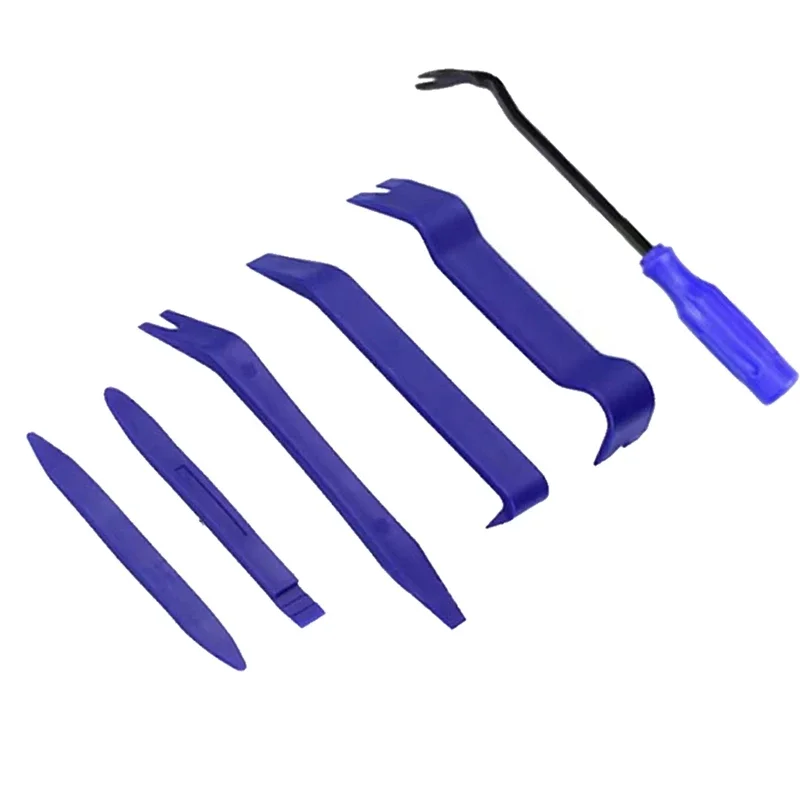 

AA46 6 Pcs Auto Trim Removal Tool Kit, No-Scratch Plastic Pry Tool Kit - Interior Door Panel Clip Fastener Removal Set