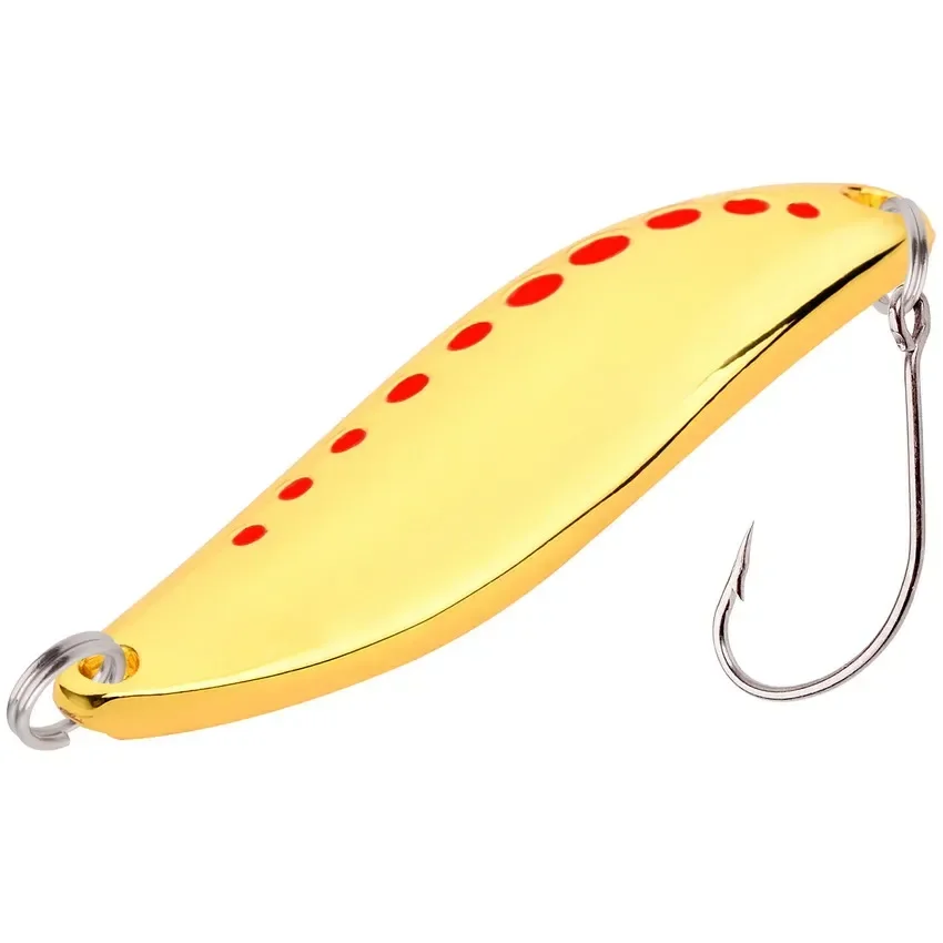 1PCS Spoon Spinner Metal Leech Fishing Lure Hard Baits Sequin Wobbler for Pike Trout Bass Catfish Fishing Tackle with Hook