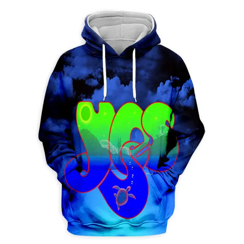 YES Band 3D Printed Fashion Hoodies Hooded Sweatshirts Harajuku Hoodie Sweatshirts Tops Clothing for Women/men  E02