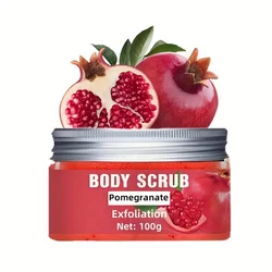 1pc Pomegranate Body Scrub - Gently Exfoliates, Intensely Moisturizing, Deeply Cleansing, Richly Restores Skins Natural Nutrient