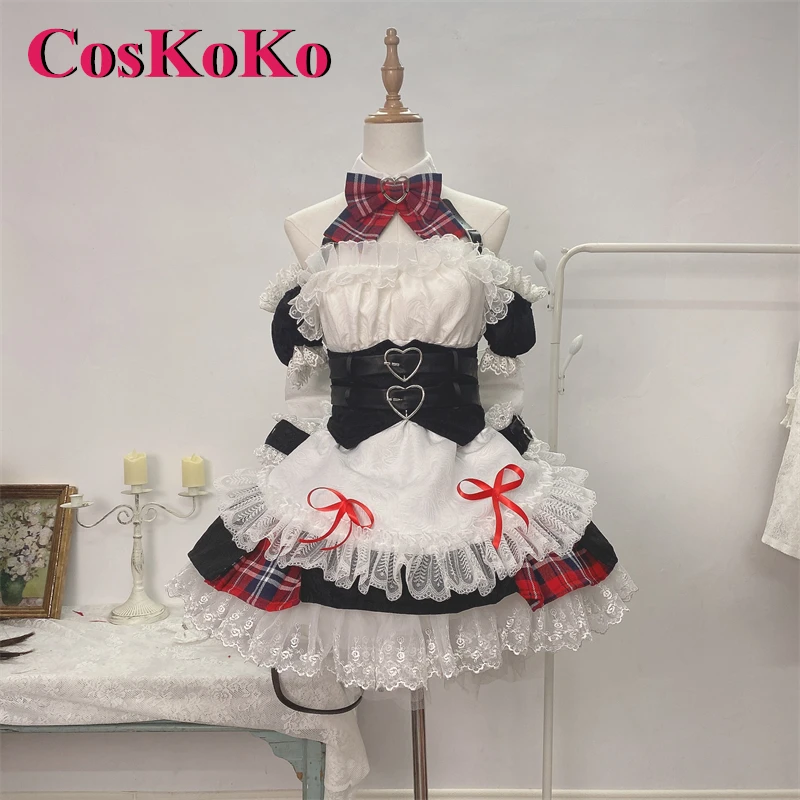 CosKoKo [Customized] Sakamata Chloe Cosplay Anime VTuber Hololive Costume Gorgeous Sweet Maid Dress Party Role Play Clothing