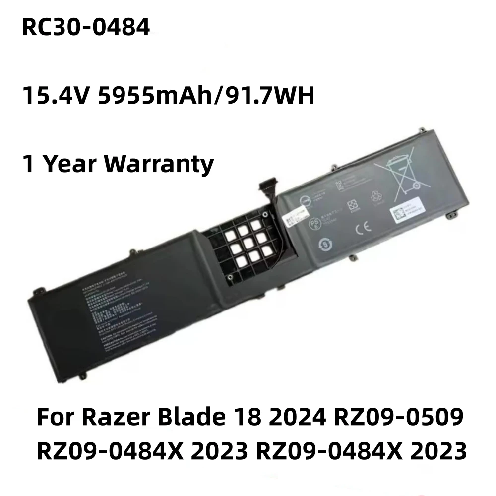 

RC30-0484 15,4 В 5955 мАч/91,7 Втч Аккумулятор для ноутбука Razer Blade 18 2024 RZ09-0509 RZ09-0484X 2023 RZ09-0484X 2023