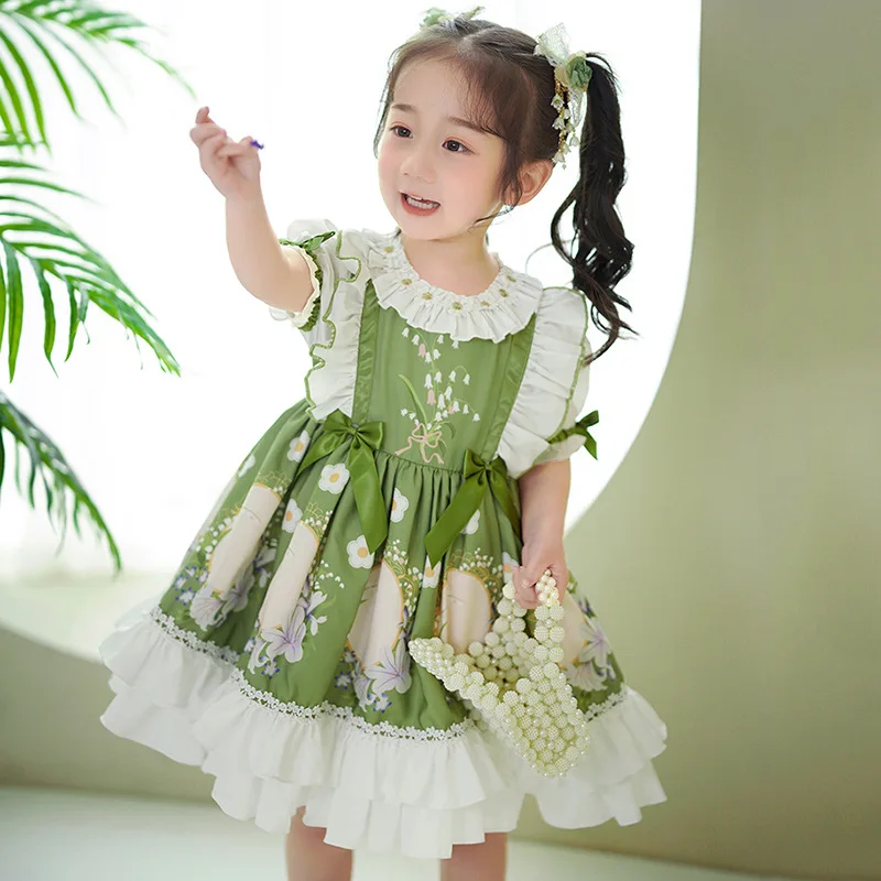 

Girls' Dress Summer New Children's Fashion Princess Dress Baby Western Style Girl Pettiskirt Laishi