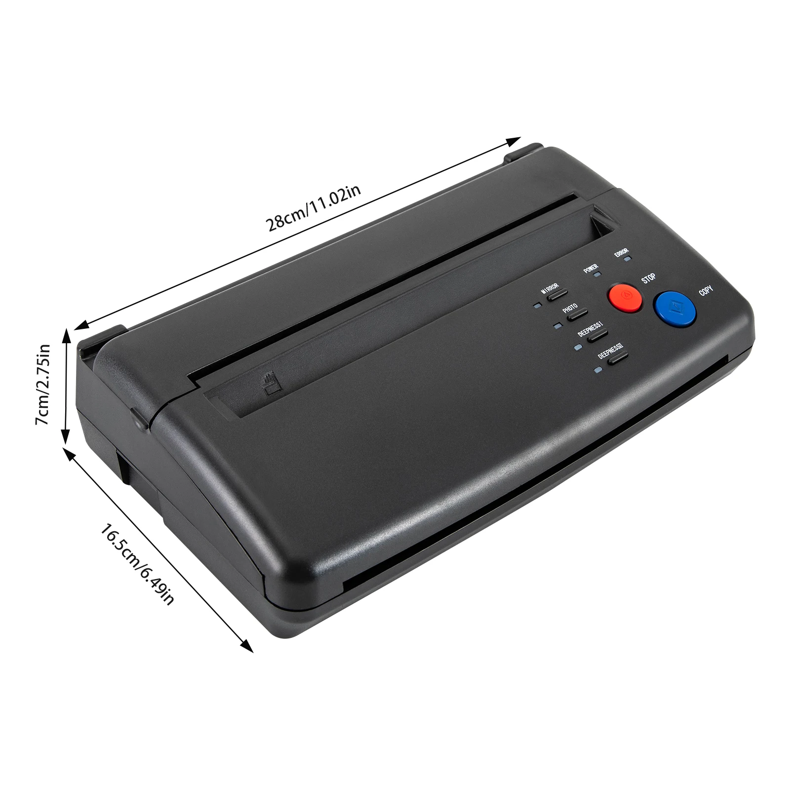Tattoo Printer: High-Definition Transfer, Mirror Function, Multi-Tattoo Creation for Tattoo Studios, Events, and Personal Use