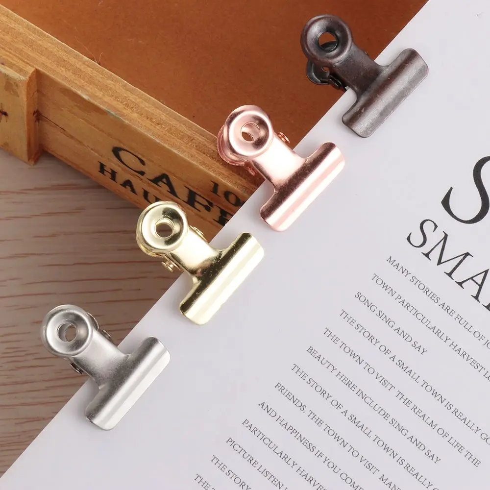 6PCS Calendar Kitchen Supplies Stainless Steel File Clamps Bag Clips Binder Clip Food Sealing