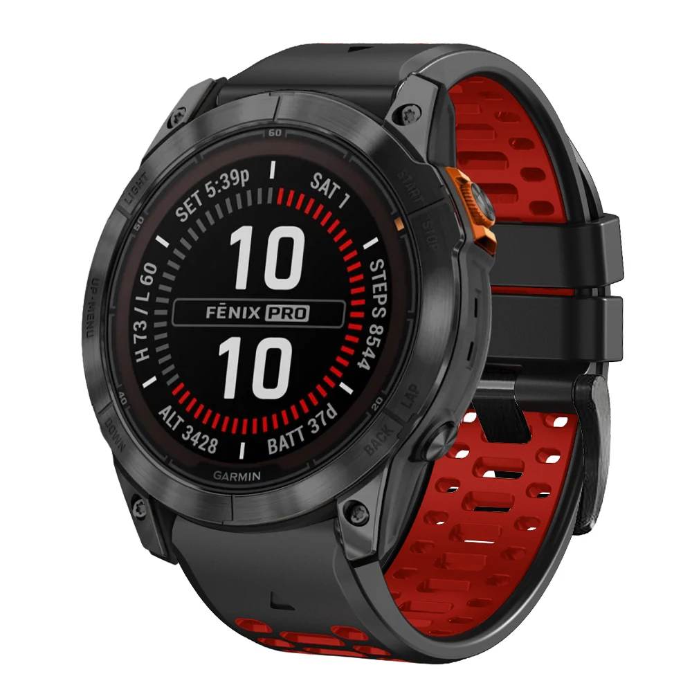 QuickFit 22 mm 26 mm atmungsaktives Sport-Silikonarmband für Garmin Fenix 7X 7 Pro 6X 6 5 5X Plus/Epix 2 47 mm 51 mm Armband-Uhrenarmbänder – Detail 14