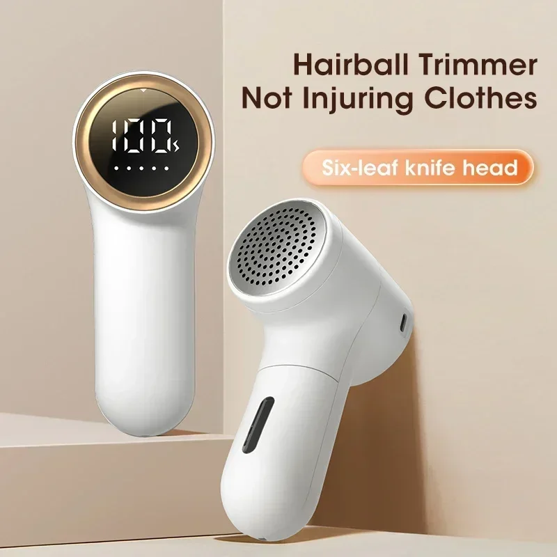 Electric Lint Remover HairBall Trimmer Sweater Defuzzer Intelligent Digital Display Lints Shaver Trimmer USB Charge 5 Gears