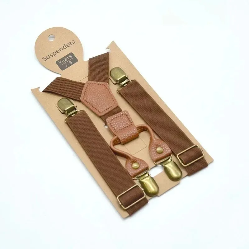 

Elastic Kids Suspenders Black Fashion Children Boys Braces Girls Adjustable Suspenders Baby Wedding Ties Accessories