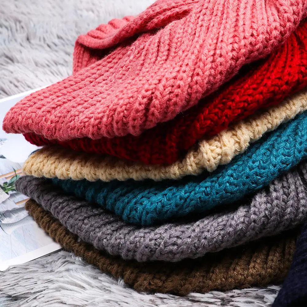 Accesorios para el cabello de punto para mujer, gorro cruzado, turbante de fieltro, gorros para envolver la cabeza, Otoño e Invierno