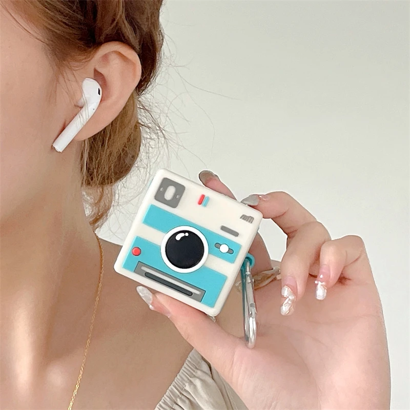 Cute Case For Samsung Galaxy Buds2 pro/Buds pro/Buds 2/Buds Live Cartoon Camera game earphone Cover with Hook for Buds 2 Pro