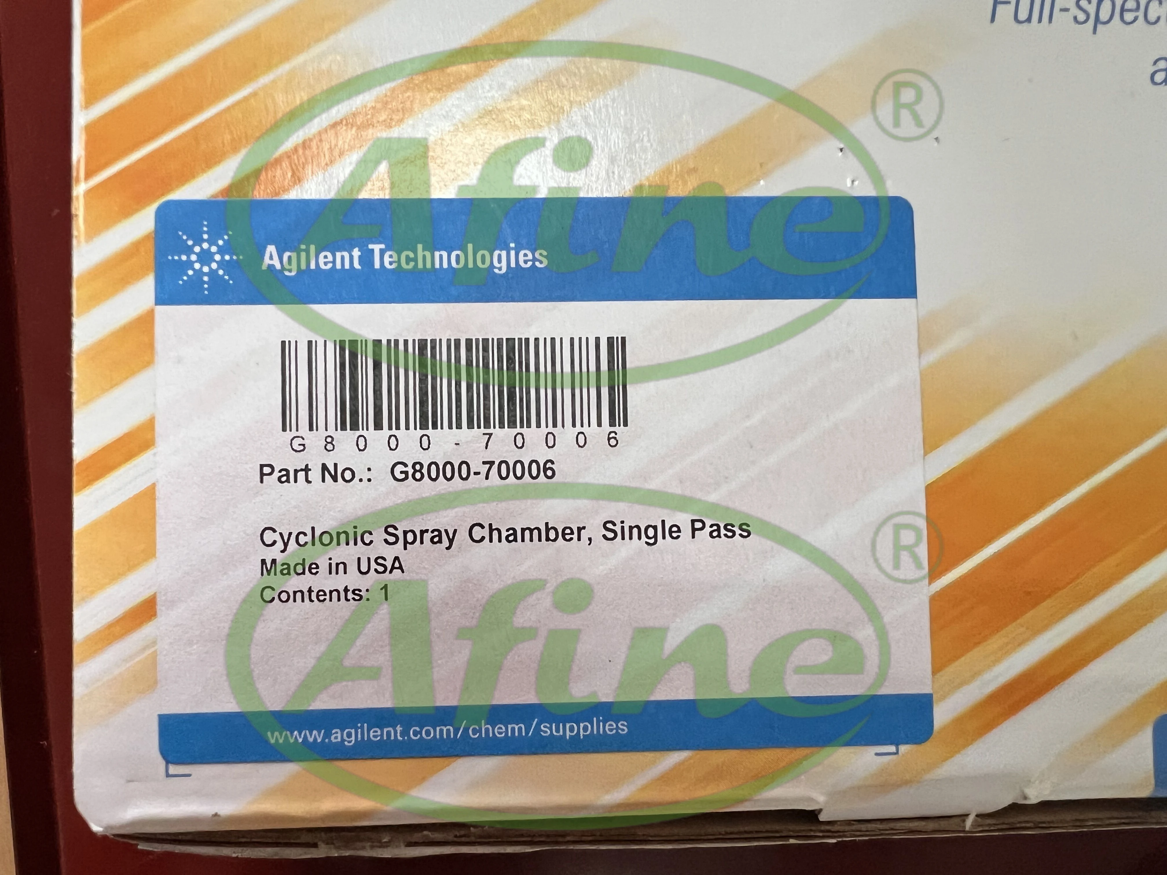 AFINE Agilent G8000-70006 Однопроходной стеклянный циклонный распылитель для MP-AES