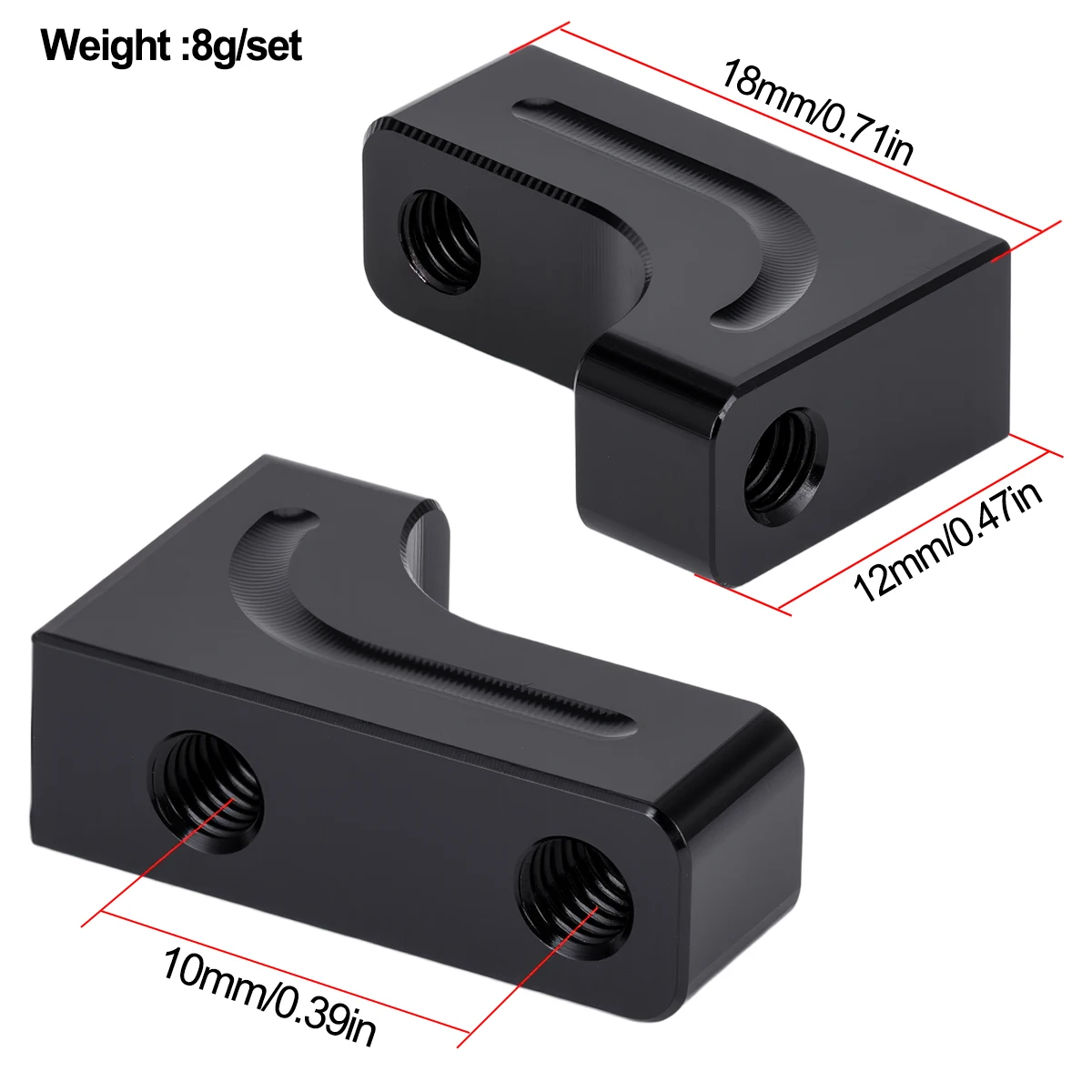 Axial SCX10 90047 Aluminum Alloy Servo Mount Bracket for 1/10 RC Crawler Wrangler