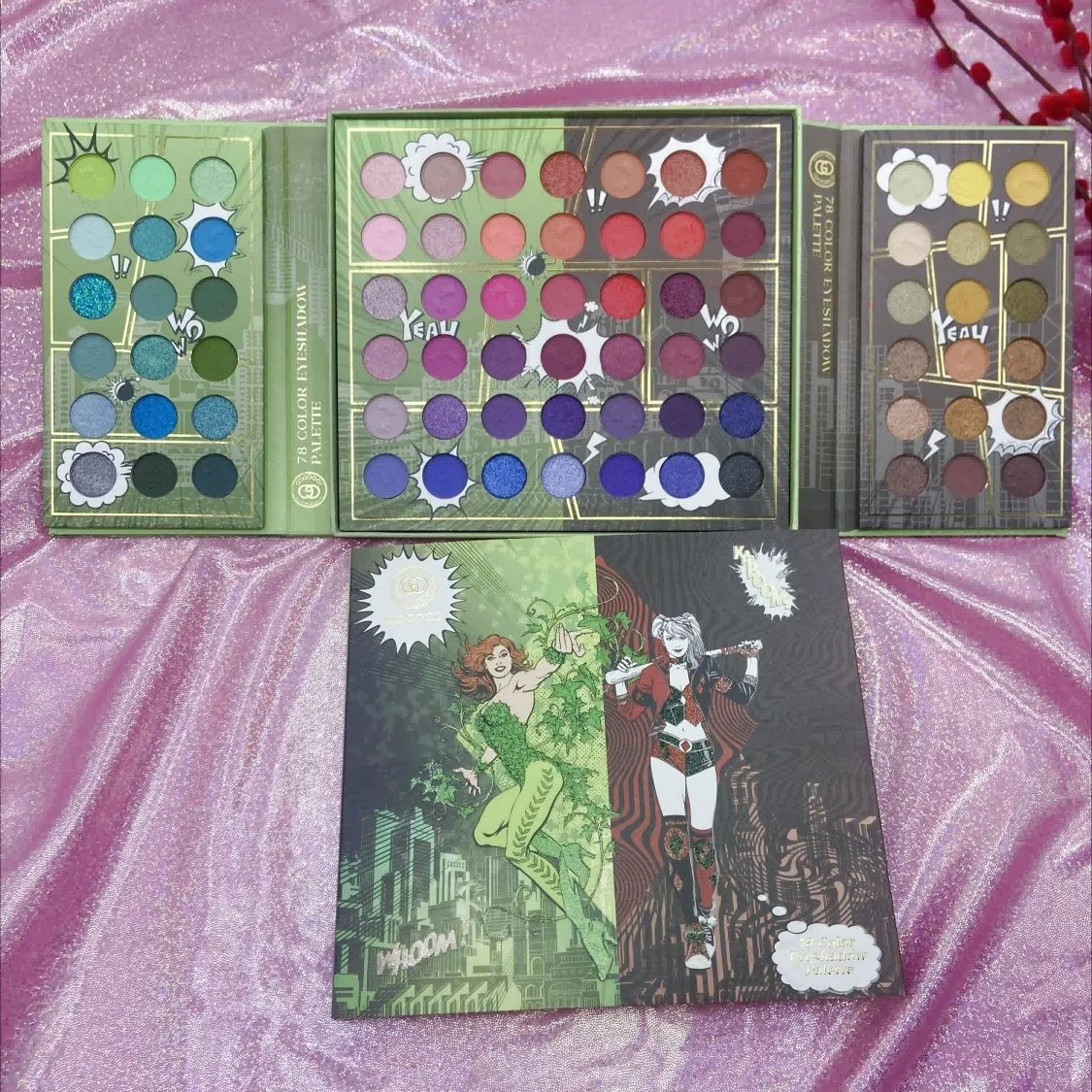 Palette de fards à paupières professionnels, 78 couleurs, vert, mat, nacré, longue durée, sans taches, imperméable, brillant, grandes ombres de maquillage