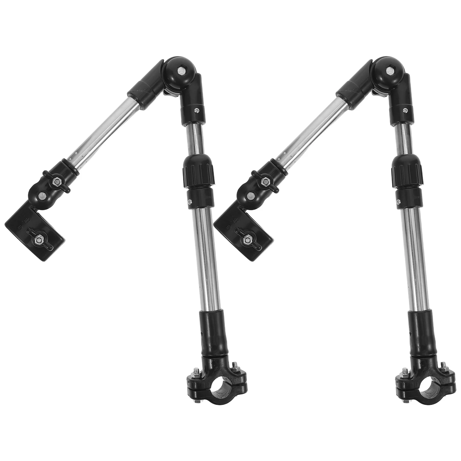 

2Pcs Foldable Bike Umbrella Holder Adjustable Clamp for Stroller Electric Scooter Wheelchair Universal Mount Bracket Wind