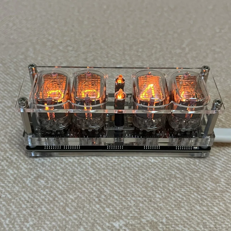 Nixie-Vintage świecący zegar tubowy, bateria guzikowa, 5V, DIY Desktop Ornament, styl Punk, nowy, In12