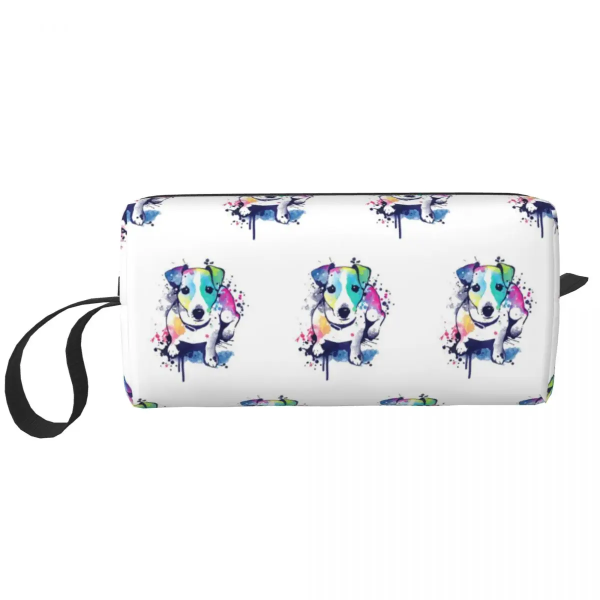 Travel Jack Russell Terrier Dog Art Toiletry Bag Fashion Cosmetic Makeup Organizer for Women Beauty Storage Dopp Kit Box