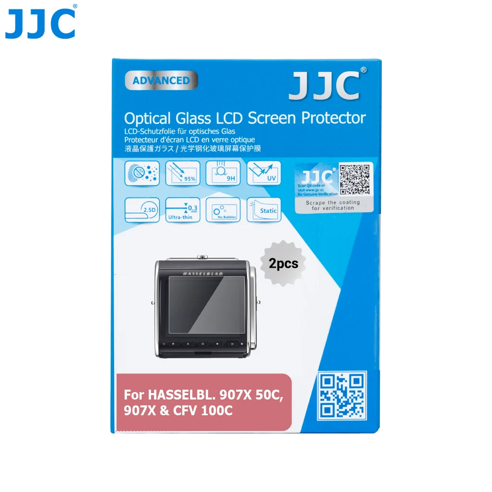 JJC HD Tempered Glass Protector Cover for Hasselblad 907X & CFV 100C, 907X 50C Camera Display Screen Protective Film