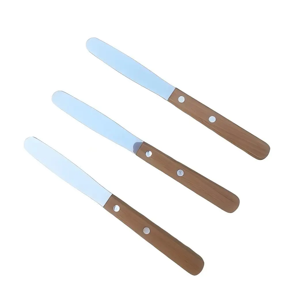 

Dental Plaster Spatula Wooden Handle Stainless Steel Gypsum Mixing Knife for Alginate Impression Material Mixing Laboratory Tool