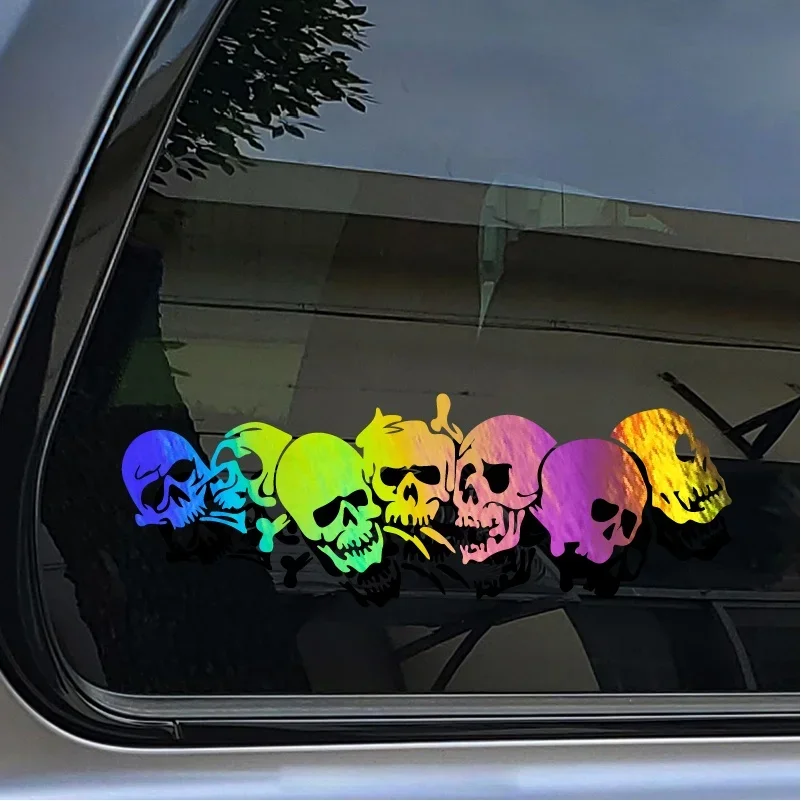 

1PC Skull Pattern Car Sticker Waterproof Vinyl Decal for Car Window Bumper Laptop Decorative Accessories