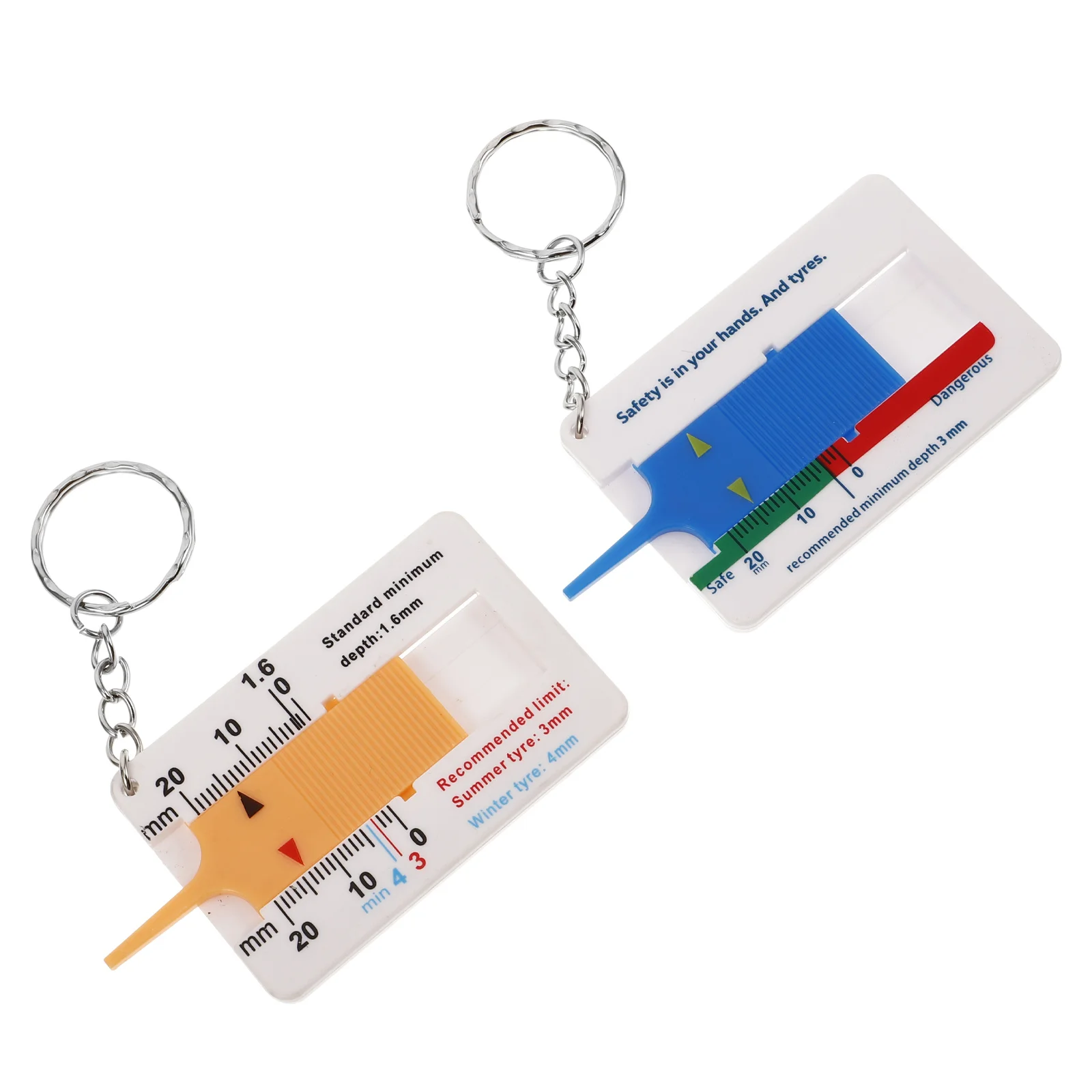 

2Pcs Tire Tread Depth Gauge Professional Tool for Accurate Tire Groove Measurement and Vehicle Safety Depth Gauge