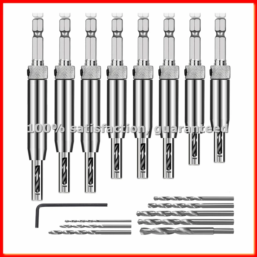 

Набор из 16 самовыравнивающихся сверл, 1/4 дюйма, шестигранный хвостовик, для сверления отверстий под петли окон и дверей - A13G