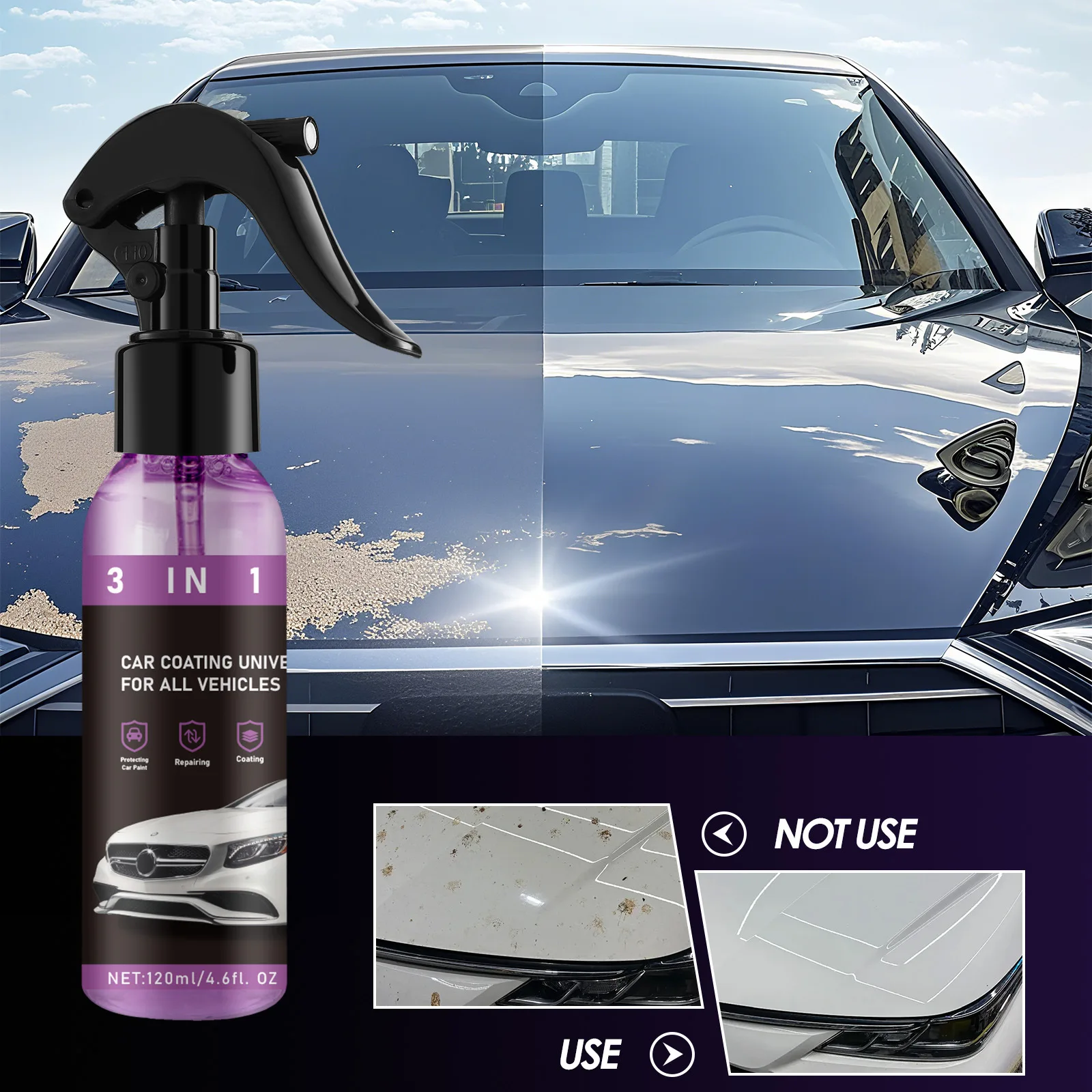 Polishing Coating Agent 3 in 1 Car Ceramic Nano Coating Liquid Coatin Nano Crystal Hydrophobic Layer Car Polish Nanos Coatings