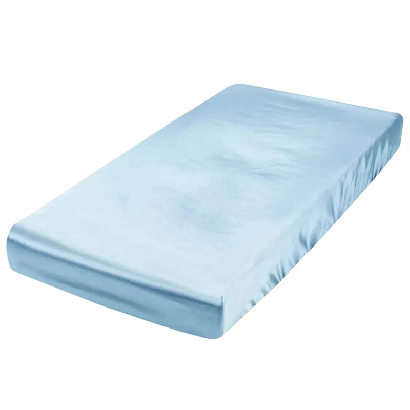 Ultra Soft Silk Fitted Mini Crib Sheets Playard Sheet Protect for Baby Hair and Skin Satin Pack n Play Sheet