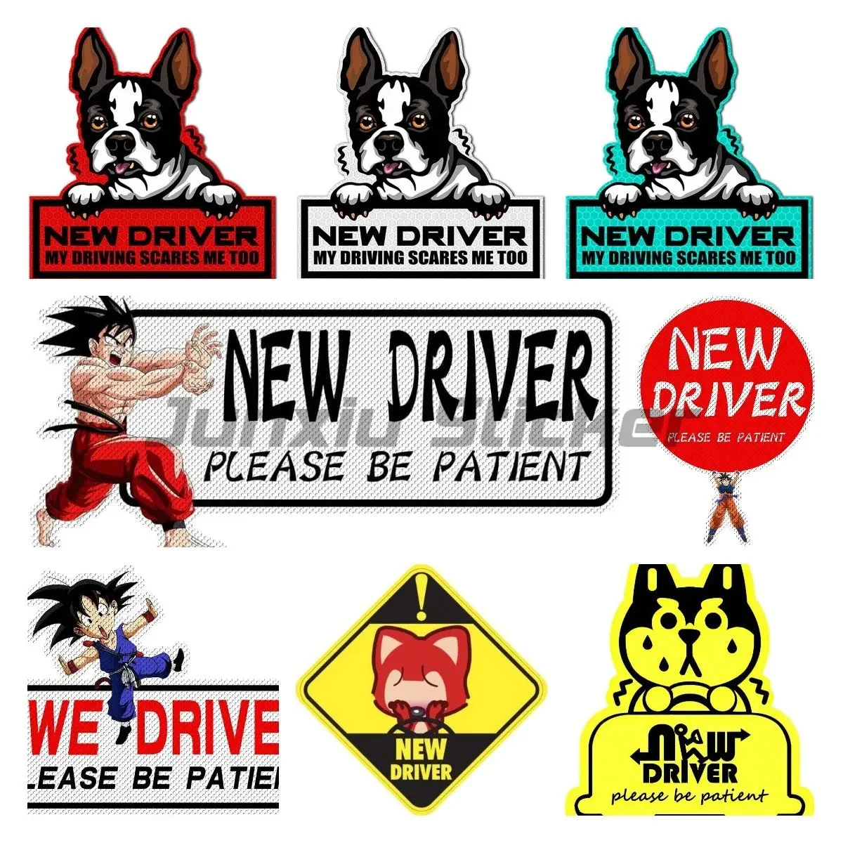 

New Driver Reflective Sticker for Car Funny Driving Safety Warning Sign Waterproof Vinyl Truck SUV Motorcycle Bumper Stickers