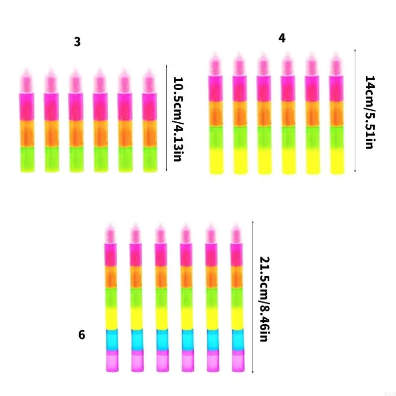 6x Highlighter Pen Bible Marker Pen Creative Highlighter Markers Press Pen