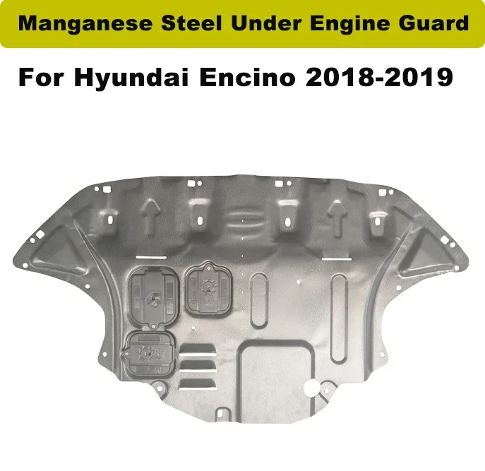 

Для Hyundai Encino 2018-2019 Марганцевая сталь под защитным приспособлением двигателя, капоты двигателя, щиток двигателя, автомобильные аксессуары.