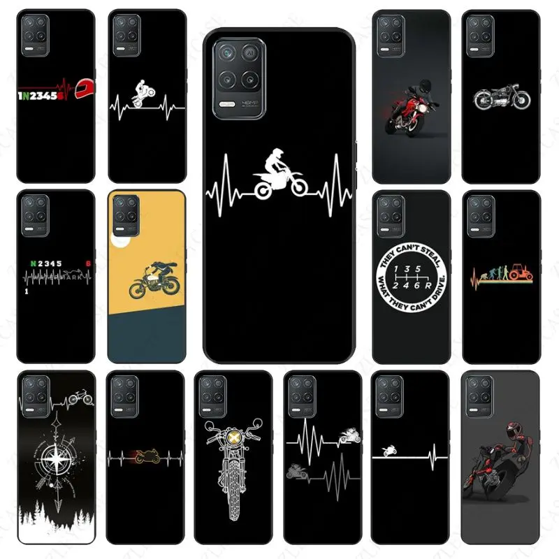 funda Motorcycle Heartbeat Phone cover For oppo Realme C25Y C55 C25S S21Y C11 6i 9i 7pro 8pro 9pro 11pro plus 10 Cases coque