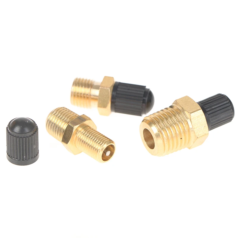 1/4 NPT 1/8 NPT M10 * 1 السيارات الإطارات صمام الأساسية إطار لا أنبوبي لدراجة بخارية المسمار صمام مراقبة ضغط الإطارات الإطارات النحاس صمام