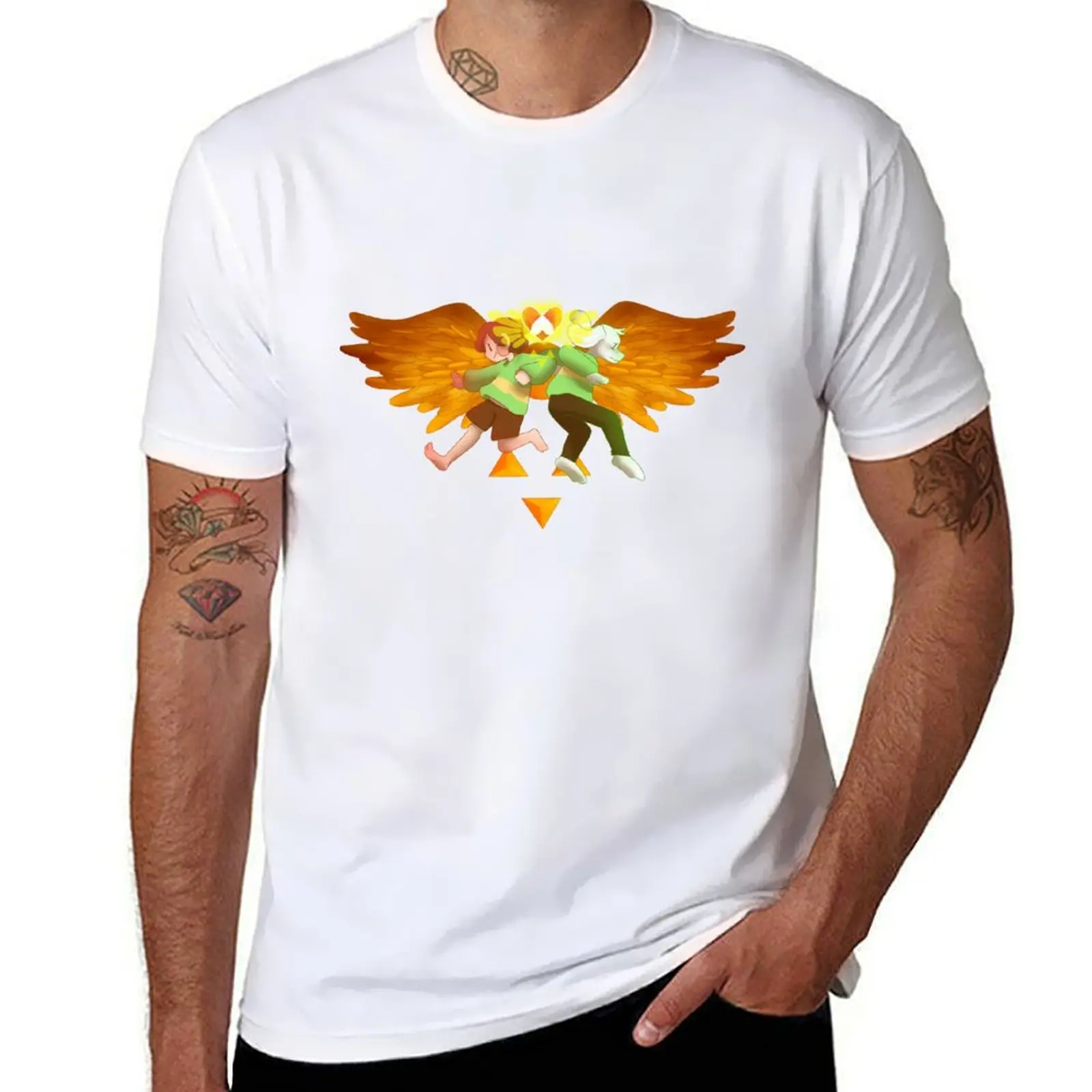 

Chara and Asriel Dreemurr, Deltarune T-Shirt Big and Tall Basic Tee Shirt