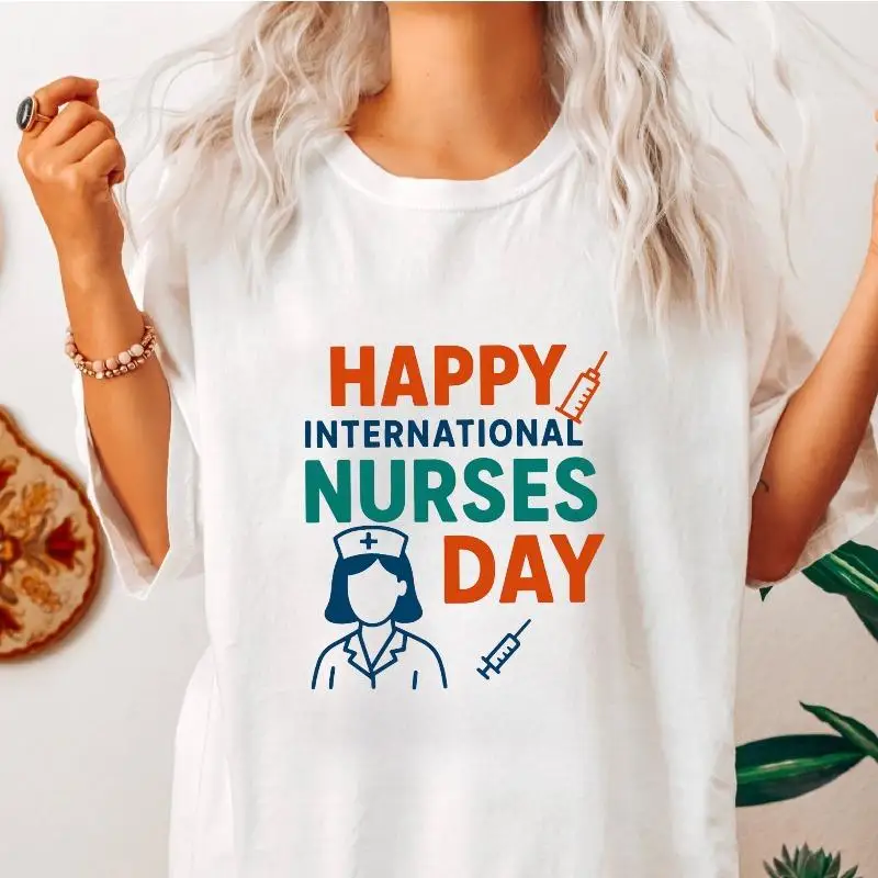 

Women's Nurse T Shirt Cute Graphic Printed Nurse Day Top Funny Medical Student Gift Tee