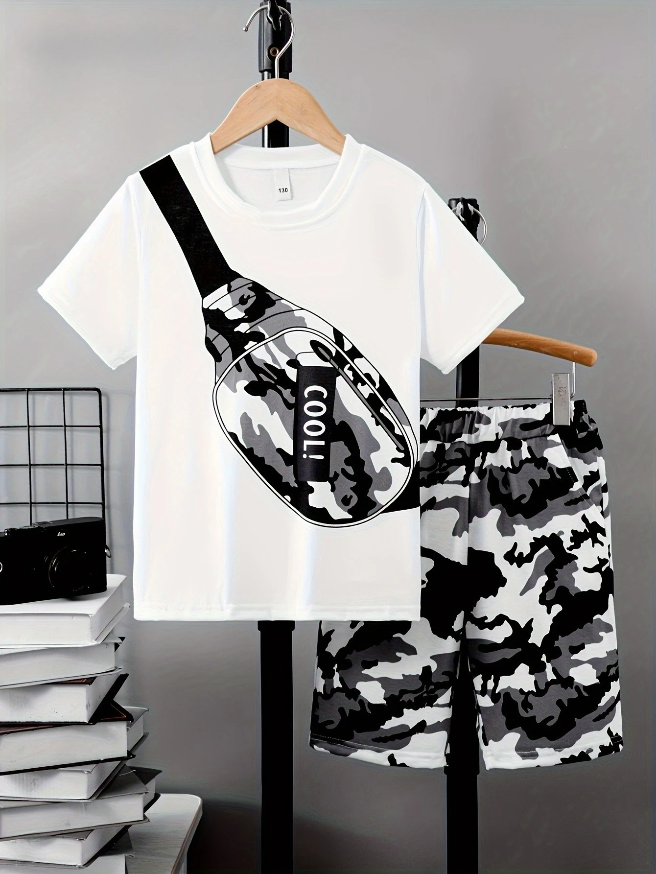 

Модный повседневный комплект из футболки и шорт с короткими рукавами, удобная летняя повседневная и уличная одежда для мальчиков