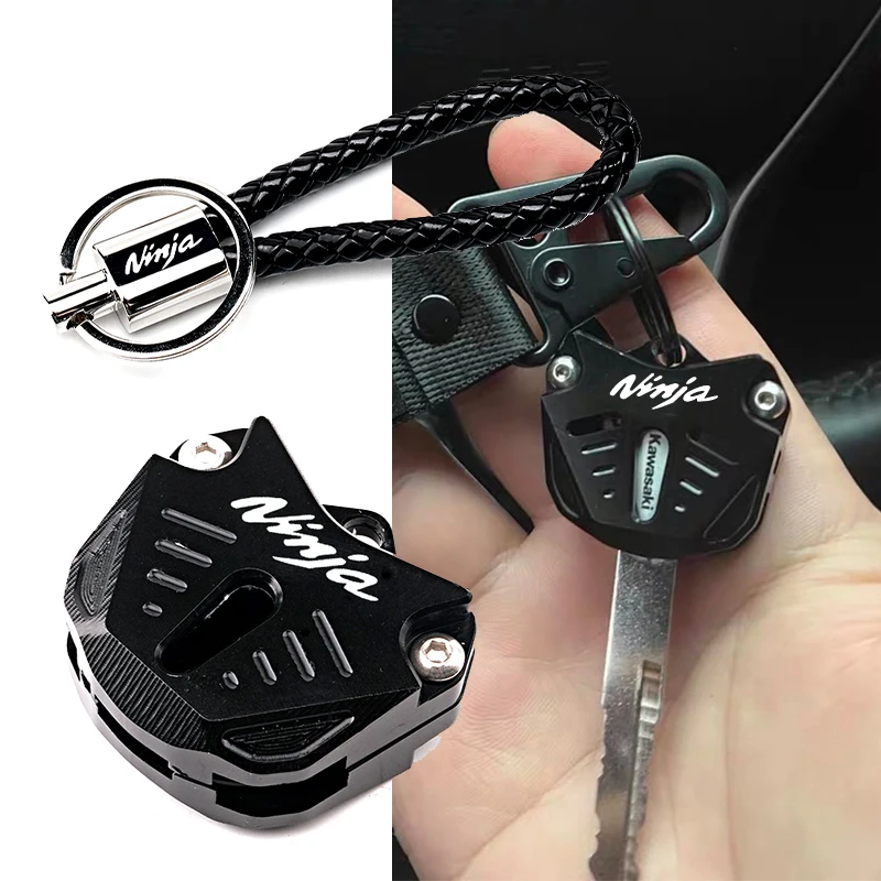 

For Kawasaki Ninja 400 500 650 1000 SX ZX6R ZX10R ZX25R ZX4R ZX4RR Motorcycle Accessorie Keychain Case Shell & Keychain Key Ring