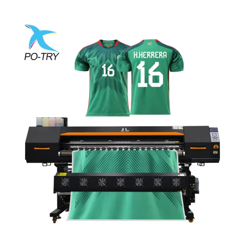 PO-TRY T-Shirt Large Format Printing Machine Plotter Digital Textile Sublimation InkJet Printer