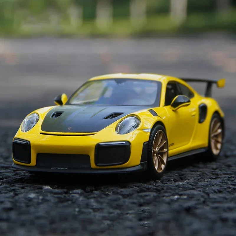 911 GT2 RS Supercar 1:24 Simulação Veículos de Brinquedo Modelo Liga Pull Back Coleção de Brinquedos Carro de Presente