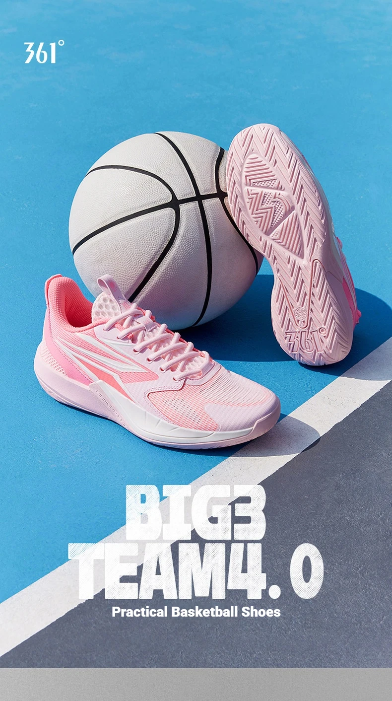361 Degrees BIG3 Team 4.0 Herren Basketball-Sportschuhe Schutz Langlebig Verschleißfest Agil Atmungsaktive Sneakers 672621104 – Detail 3
