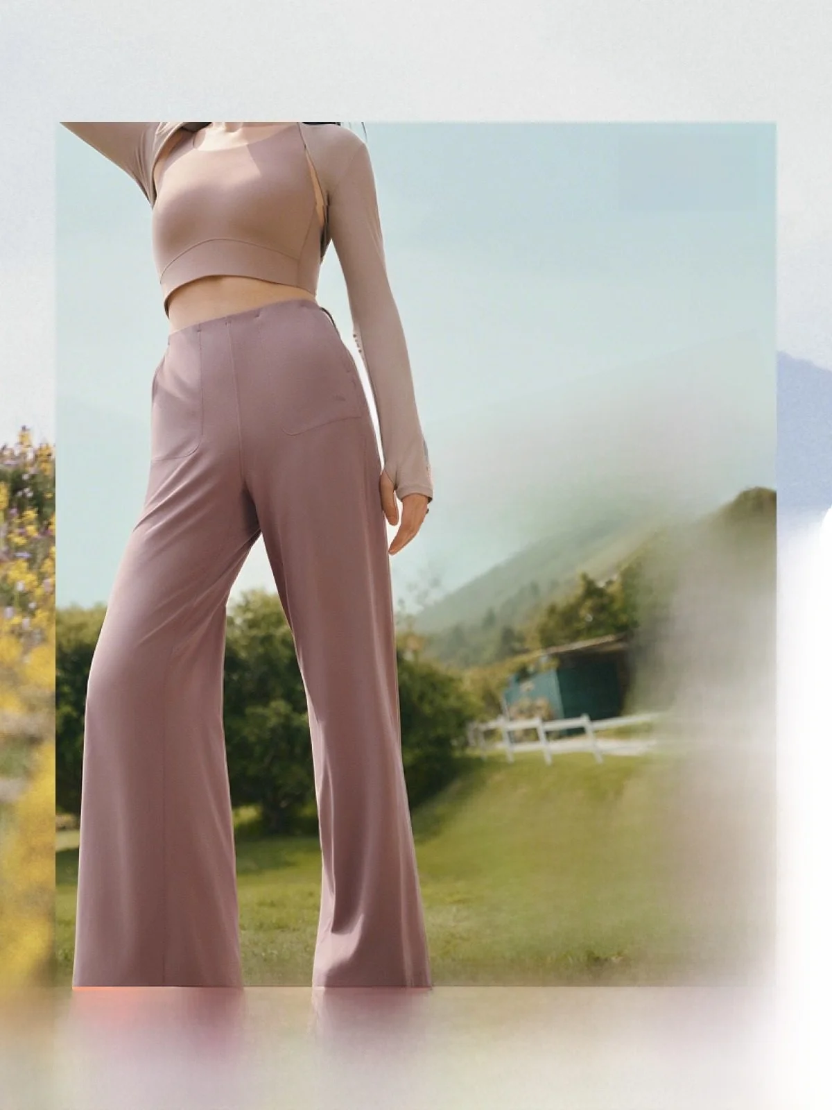 

Удобные брюки для йоги с высокой талией, широкие брюки на флисовой подкладке, повседневные спортивные длинные брюки, брюки для прогулок Ban Xia, прямые брюки