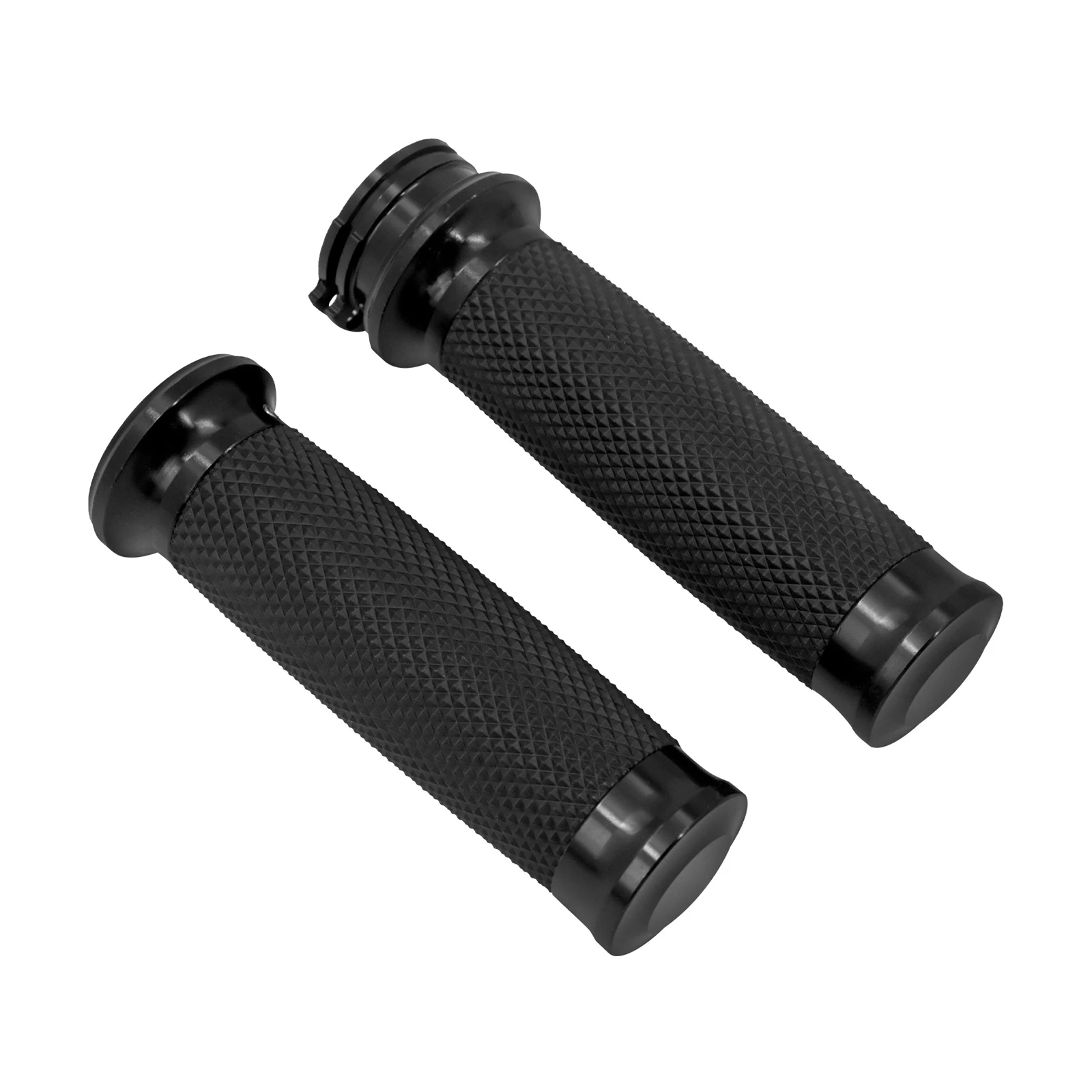 오토바이 1.25'' 알루미늄 고무 핸들바 핸드 그립 할리 투어링 다이나 스포츠스터 883 1200 소프테일 VRSC XL XR 커스텀용