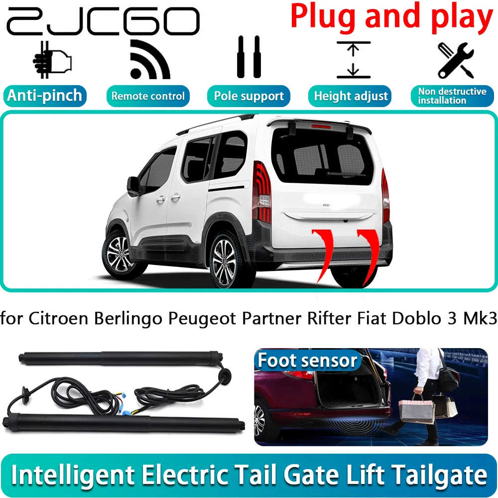 

for Citroen Berlingo Peugeot Partner Rifter Fiat Doblo 3 Mk3 Electric Powered Tailgate Power Liftgate Automatic Tailgate System
