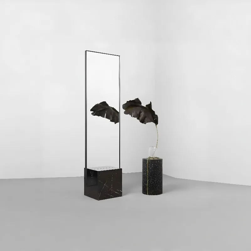 

Cute Floor Decorative Mirrors Aesthetic Nordic Square Black Mirrors Full Body Living Room Espejos Decorativos Home Decorations