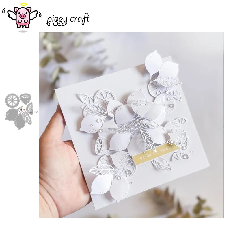 Piggy Craft Metall-Stanzformen, geschnittene Matrizenform, Zitronendekoration, Sammelalbum, Papierhandwerk, Messerform, Klingenstanzer, Schablonen
