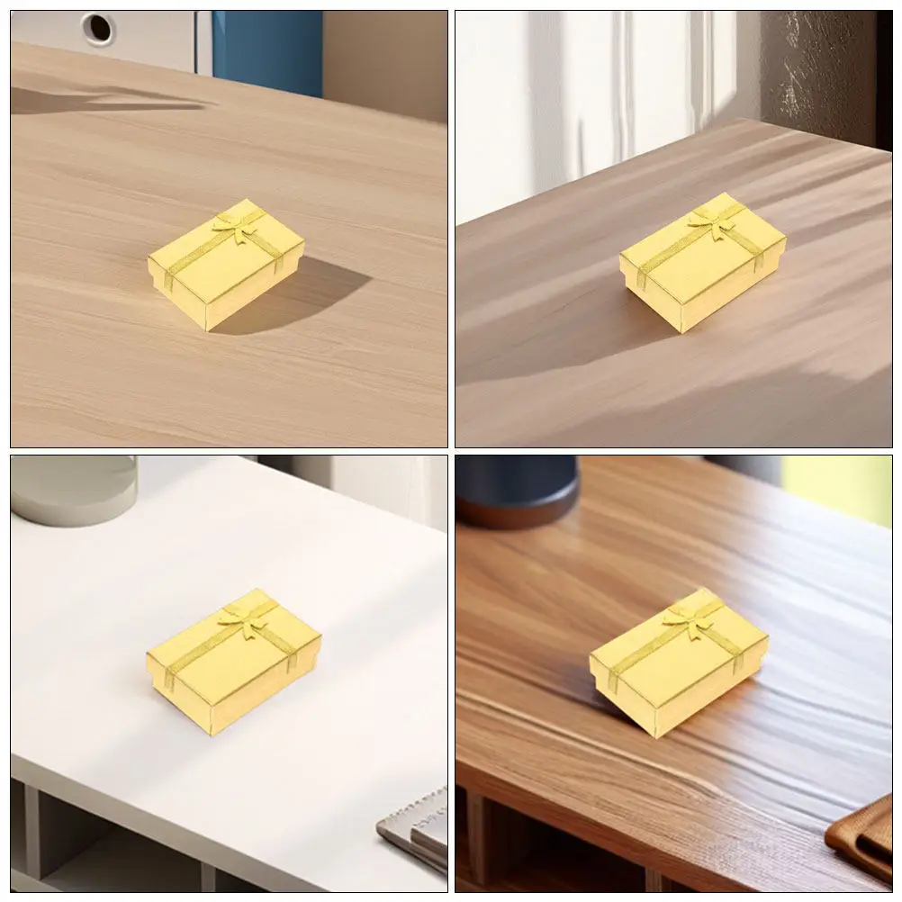 

10Pcs Elegant Rectangle Paper Jewelry Boxes with Lids for Necklaces Earrings Rings Bracelets Christmas Birthday Anniversary