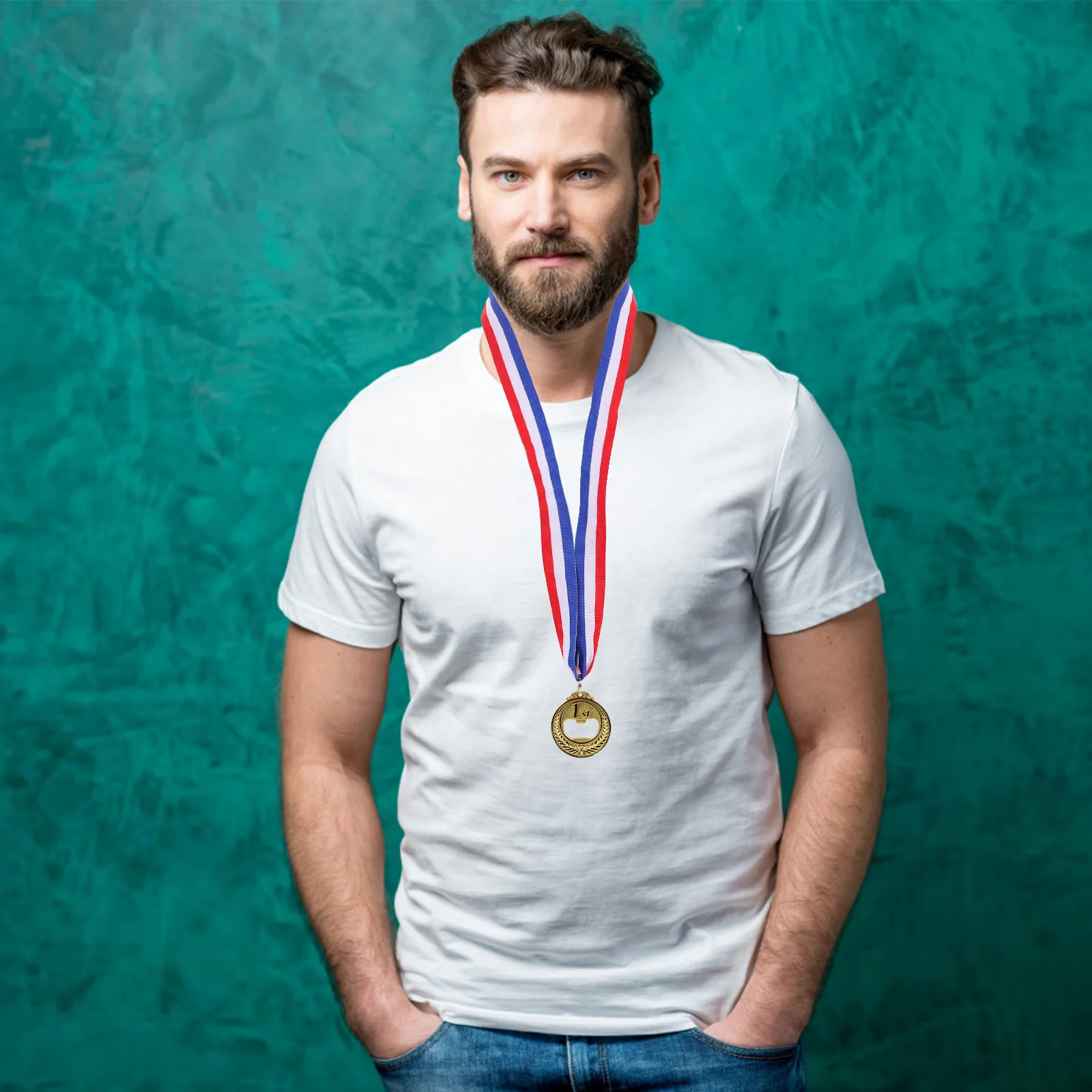 3 قطعة فتاحة البيرة ميدالية الإبداعية فتاحة جرة على شكل ميدالية لحفلات النادلين تنافسية الروح تعزيز الملحقات #4